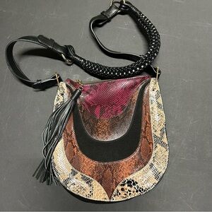 NEW Pristine Sam Edelman Genuine Leather Saddle Bag Cowgirl Country Purse
